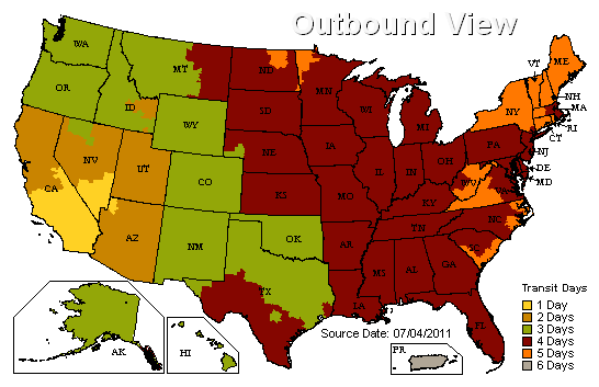 Fedex Ground Transit Time Chart