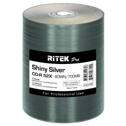 Pro CD-R 52X 80MIN Silver Shiny Clear Hub