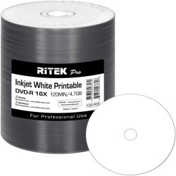 Pro White Inkjet Hub Printable 16X DVD-R Blank Media Disc