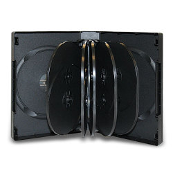 39mm 12 Disc Black DVD Case with 5 Trays