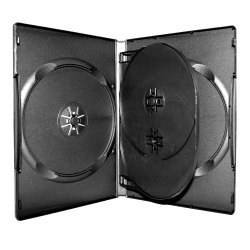 14mm Standard Black DVD Case (4 Discs with 1 Tray)
