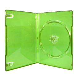 14mm Single Green XBOX DVD Cases with Insert Tabs