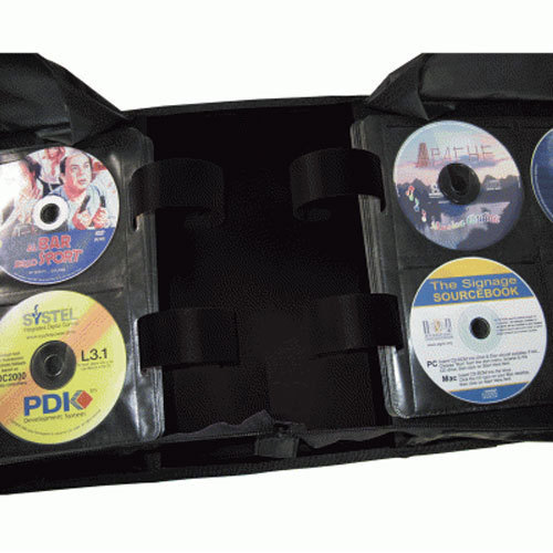 Foxbox Premium 600 Disc Capacity Black Cd Dvd Wallet With Shoulder 600 Disc Capacity Black Cd Dvd Wallet