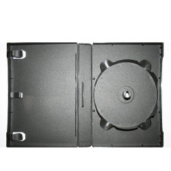 27mm 12 Disc Stackable Black DVD Case - 1 Hub Stackable Up To 12 Discs