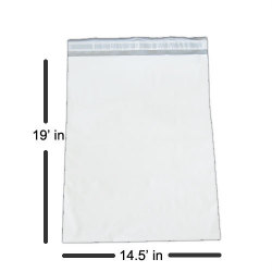 Premium 14.5 x 19" White Poly Mailer - 2.5 mils Thickness