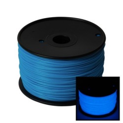 Glow in the Dark Blue 3D Printing 1.75mm ABS Filament Roll – 1 kg