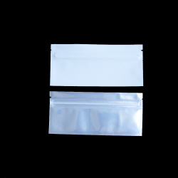 Pre-Roll White Barrier Bags With Clear Front, White Back, Silver Metalized Interior