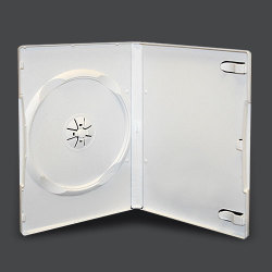 14mm White Standard Single DVD Case