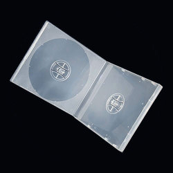 Double CD/DVD Clear Plastic Case