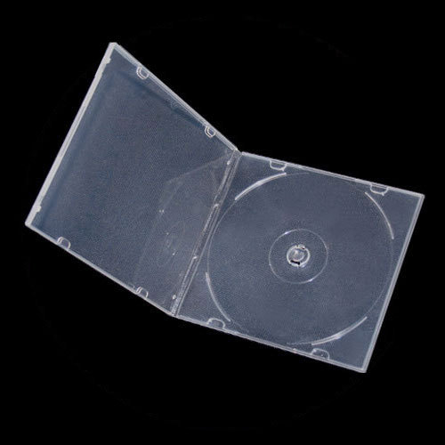 Aluminium CD/DVD Round Case With Plastic Transparent Window 125mm x 10mm 