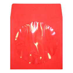 Red CD/DVD Sleeves with clear window