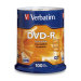 Verbatim DVD-R 16X 4.7GB Logo Branded Blank Media Discs in Cake Box