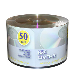 Silver Shiny Top 16X DVD-R Blank Media Discs